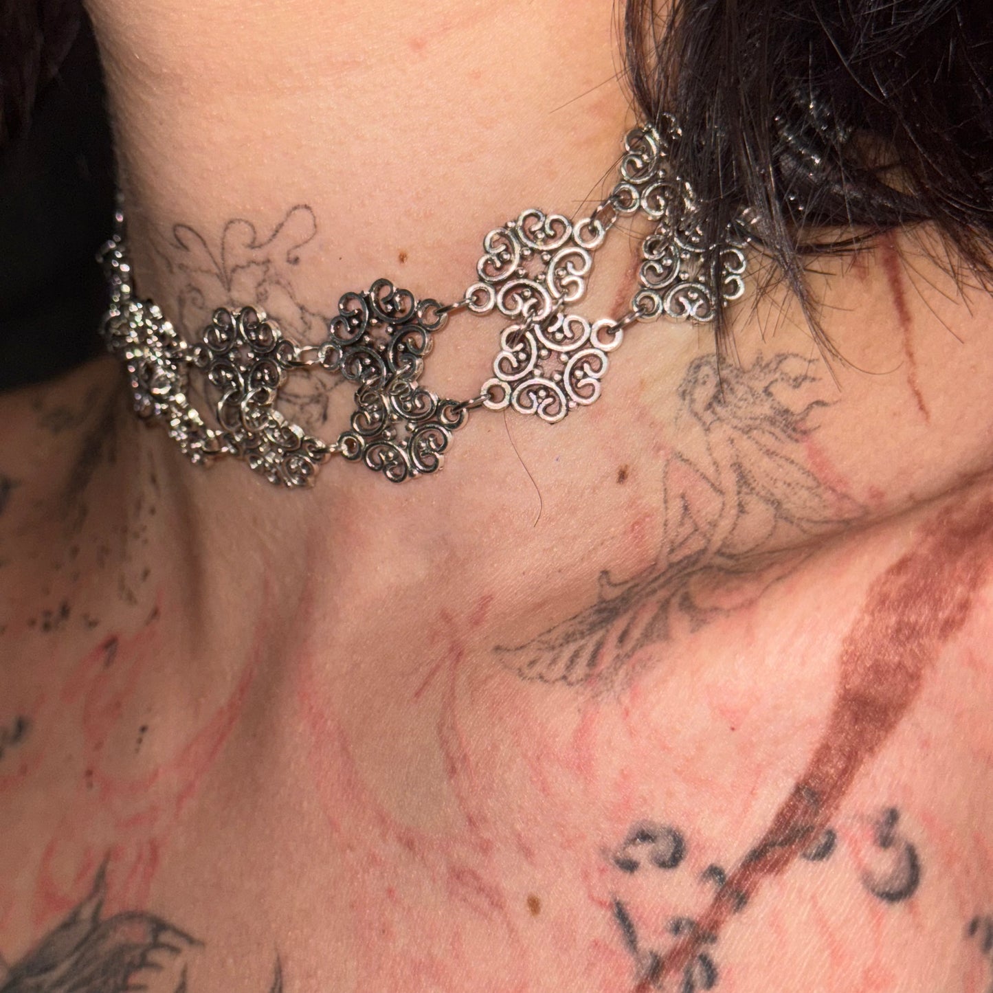 double filigree choker